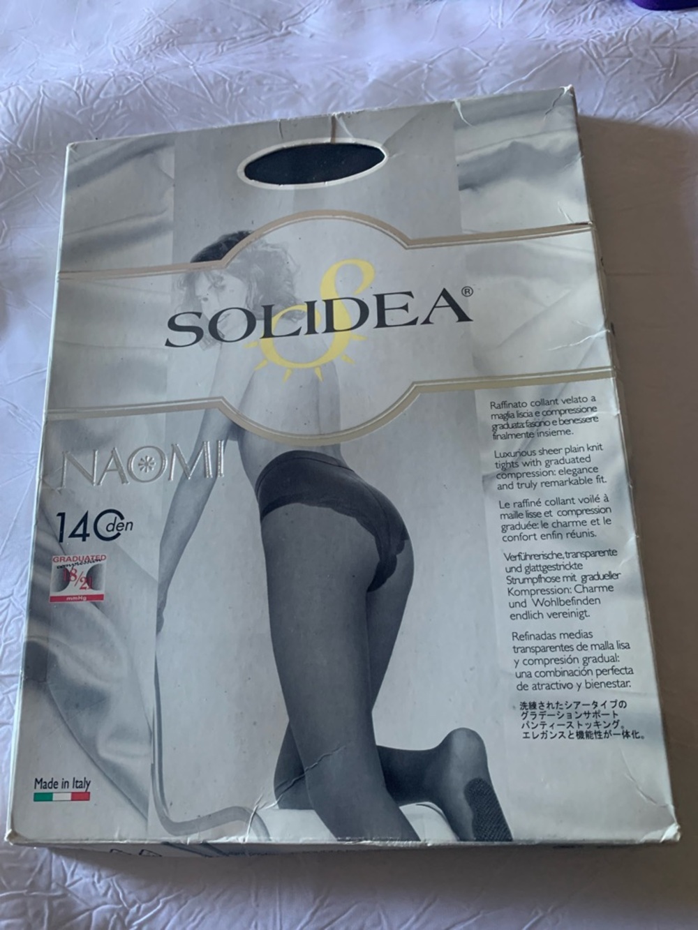 SOLIDEA Naomi Luxurious Sheer Compression Tights made in Italy - Black
